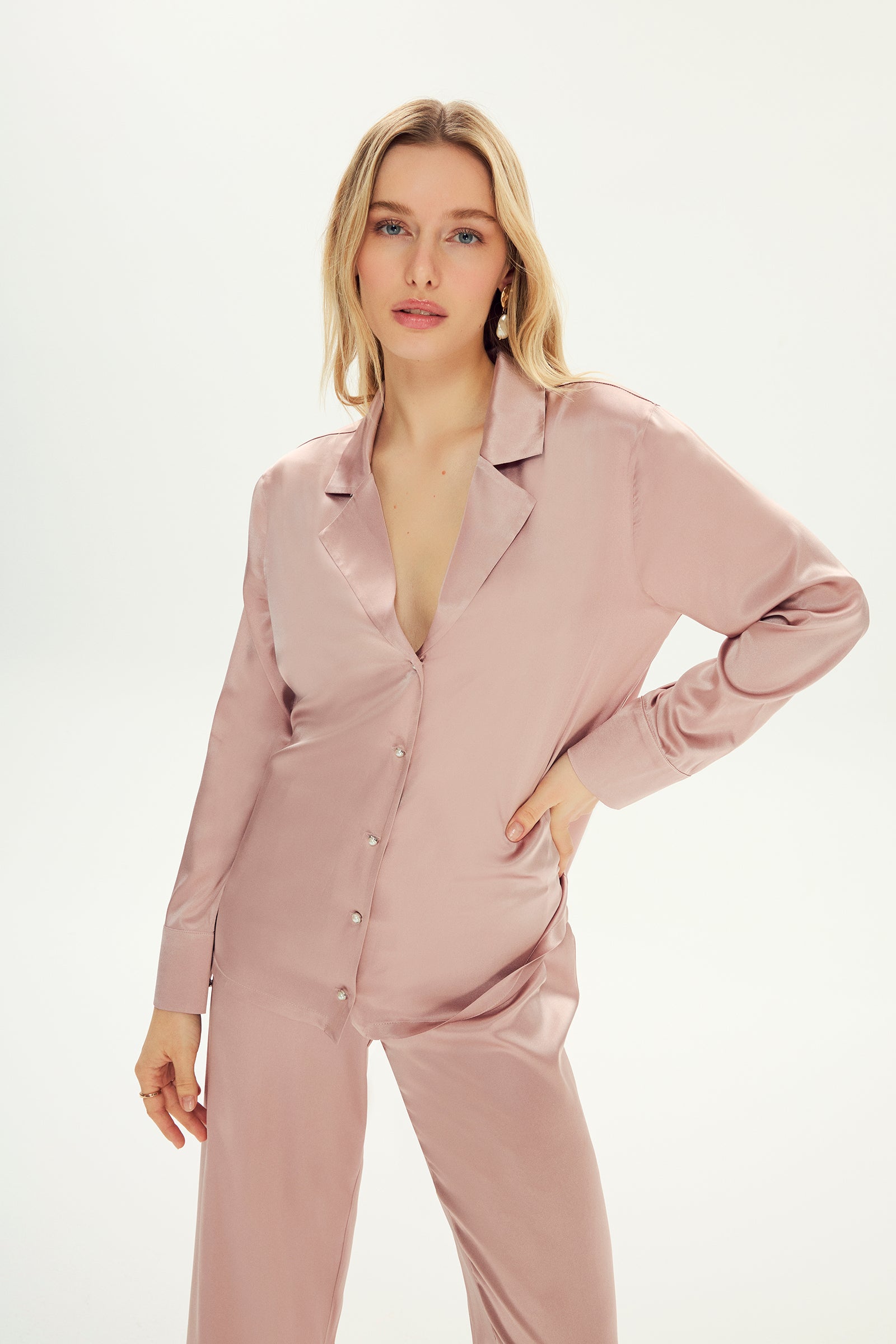 İpek Juliette Pijama Takımı Soft Pembe