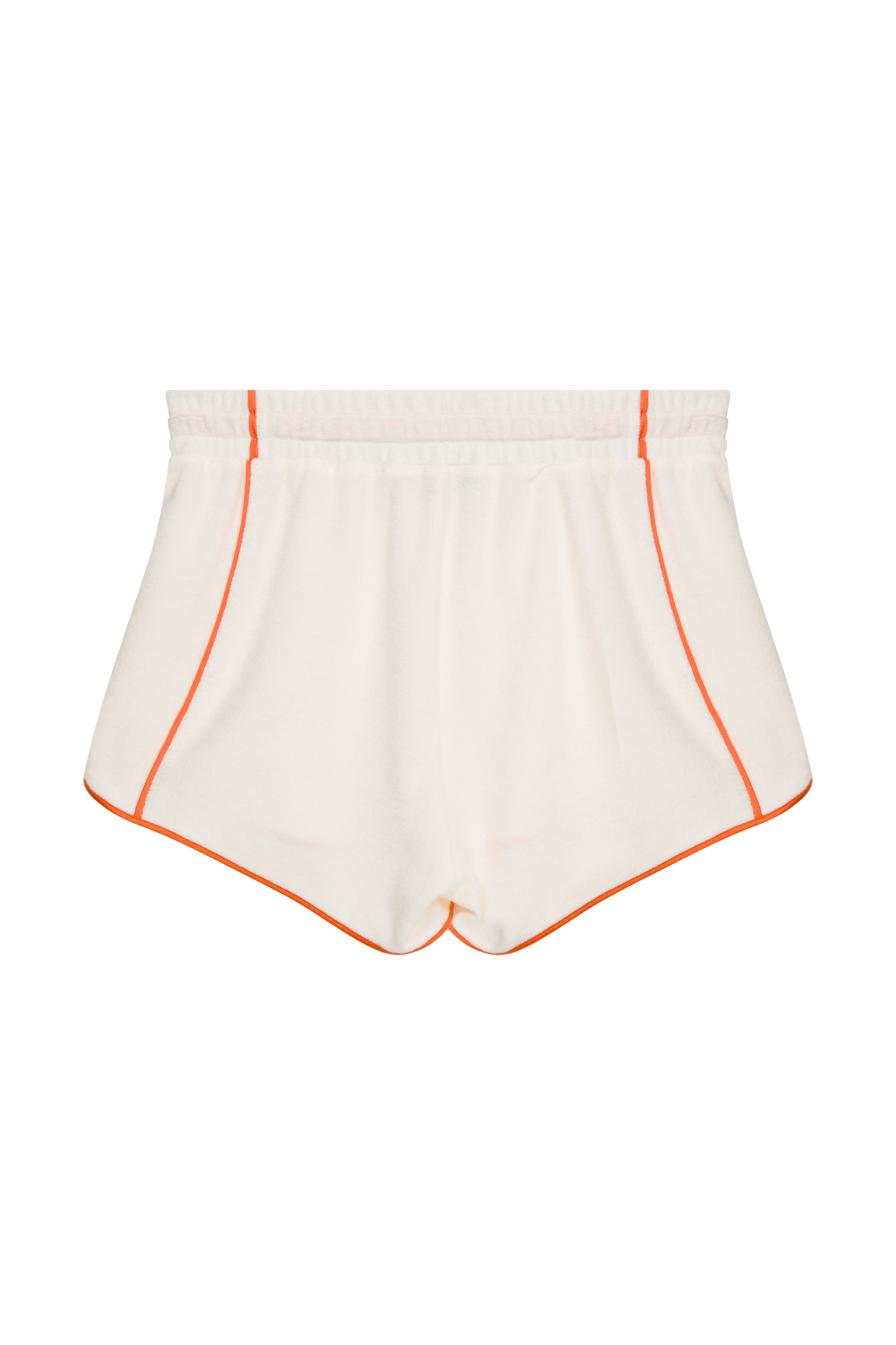 Colette Towel Orange Piping Shorts Set Beige